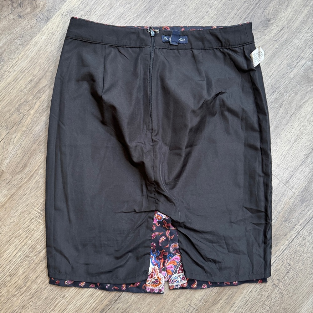 J. Crew The Pencil Skirt Paisley Pattern - Size 0 - Picture 8 of 9